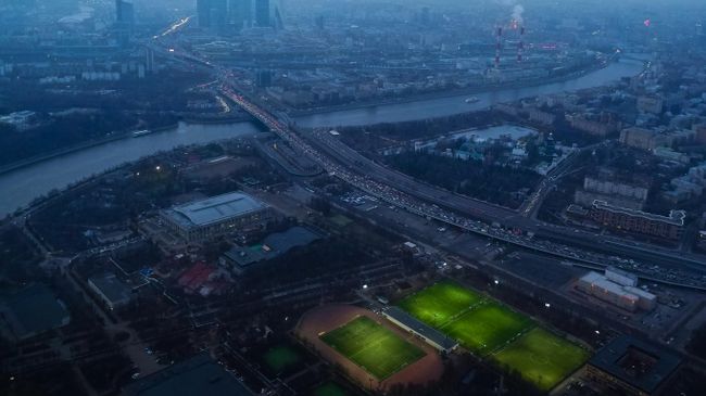 Вид на Москву с высоты птичьего полета Вид на Москву с высоты птичьего полета
