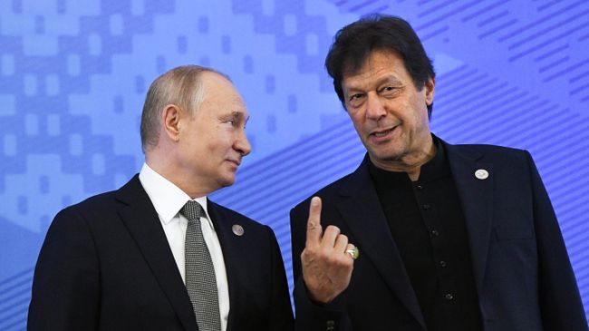 Владимир Путин и премьер-министр Пакистана Имран Хан