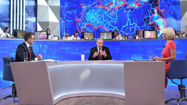 Прямая линия с президентом РФ Владимиром Путиным Прямая линия с президентом РФ Владимиром Путиным