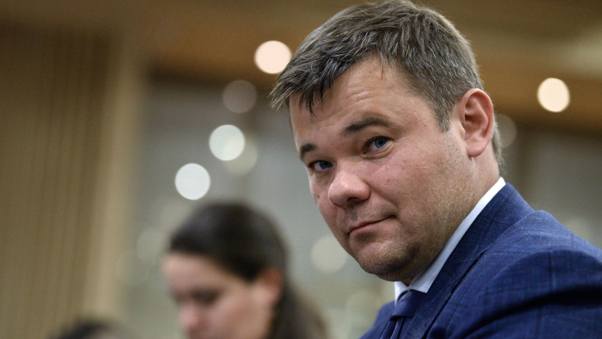 Глава администрации президента Украины Андрей Богдан во время встречи украинского президента Владимира Зеленского с представителями бизнеса на форуме Диалог власти и бизнеса в Киеве. Глава администрации президента Украины Андрей Богдан во время встречи украинского президента Владимира Зеленского с представителями бизнеса на форуме Диалог власти и бизнеса в Киеве. - РИА Новости, 1920, 14.12.2021