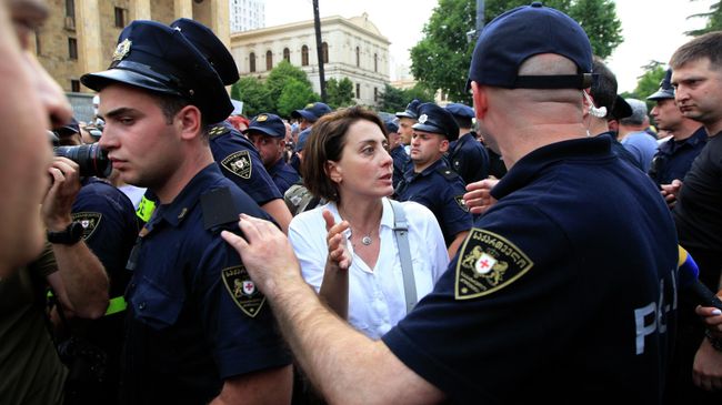 Протесты у здания парламента в Тбилиси. 20 июня 2019