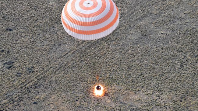 Посадка пилотируемого корабля Союз МС-11. 25 июня 2019 Посадка пилотируемого корабля Союз МС-11. 25 июня 2019
