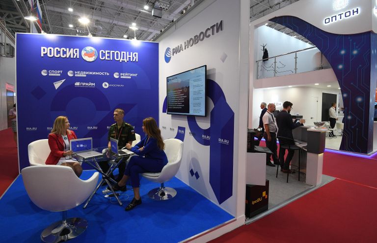 Стенд МИА Россия сегодня на Международном военно-техническом форуме Армия-2019 в КВЦ Патриот Стенд МИА Россия сегодня на Международном военно-техническом форуме Армия-2019 в КВЦ Патриот