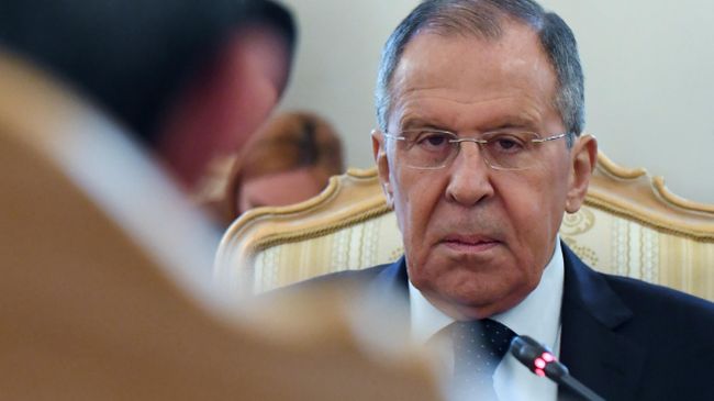 Министр иностранных дел РФ Сергей Лавров во время встречи с министром иностранных и международного сотрудничества ОАЭ Абдаллой бен Заидом Аль Нахайяном