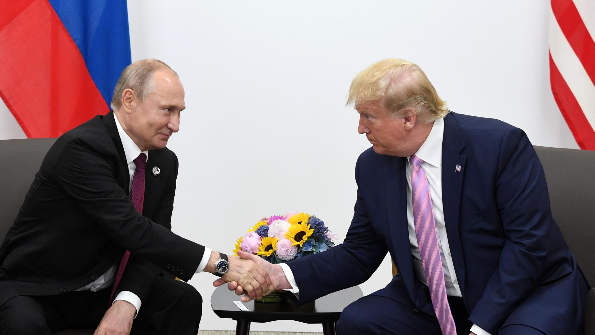 Президент России Владимир Путин и президент США Дональд Трамп. 28 июня 2019 года Президент России Владимир Путин и президент США Дональд Трамп. 28 июня 2019 года - РИА Новости, 1920, 16.09.2023