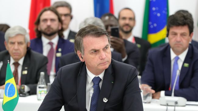 Президент Бразилии Жаир Болсонару на саммите Группы двадцати 