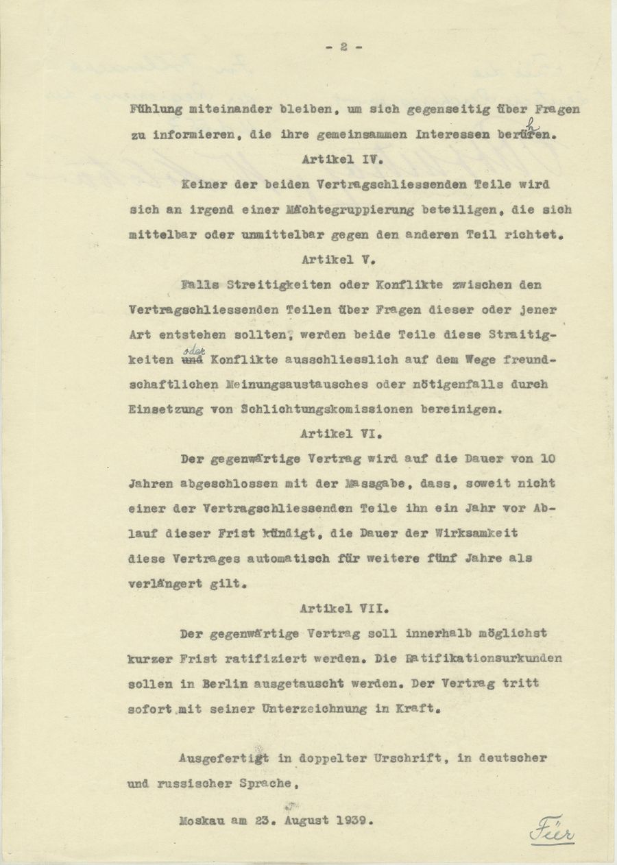 1939.08.23 Договор о ненападении. Лист 4