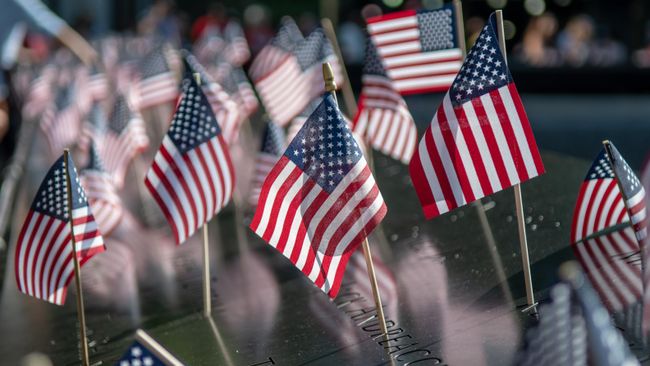 Американские флаги в День независимости США