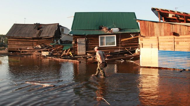 Последствия подтопления в городе Тулун в Иркутской области Последствия подтопления в городе Тулун в Иркутской области