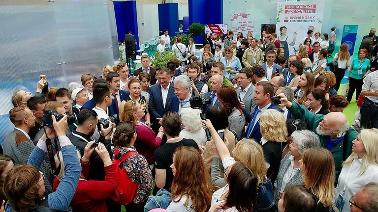 Мэр Москвы Сергей Собянин на форуме Мой район