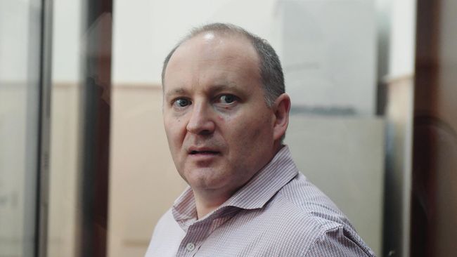 Партнер инвестиционного фонда Baring Vostok по индустрии финансового сектора, гражданин Франции Филипп Дельпаль, обвиняемый в мошенничестве, на заседании Басманного суда города Москвы. 9 июля 2019