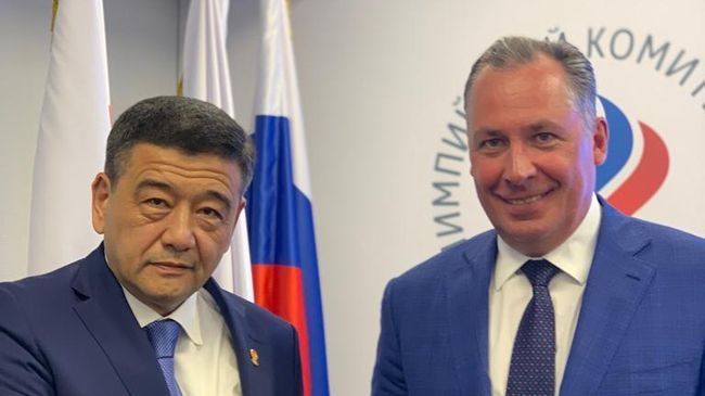 Президент Олимпийского комитета России (ОКР) Станислав Поздняков на встрече с главой НОК Узбекистана Рустамом Шаабдурахмоновым