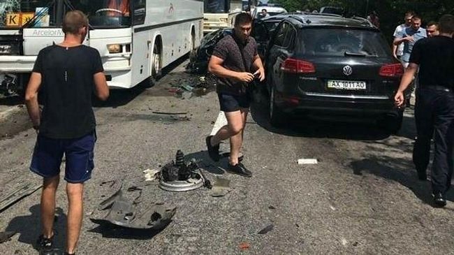 Место ДТП в Запорожской области Украины Место ДТП в Запорожской области Украины