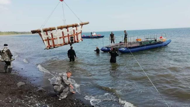 Второй этап по выпуску косаток на мысе Перовского в Хабаровском крае Второй этап по выпуску косаток на мысе Перовского в Хабаровском крае