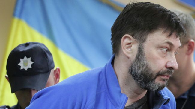 Руководитель портала РИА Новости Украина Кирилл Вышинский на заседании Подольского районного суда Киева. 19 июля 2019