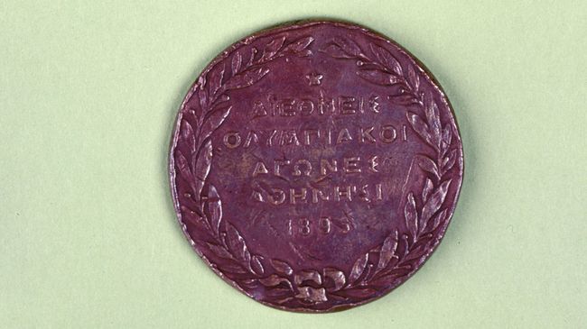Медаль I Олимпийских игр в Афинах в 1896 году. Медаль I Олимпийских игр в Афинах в 1896 году.