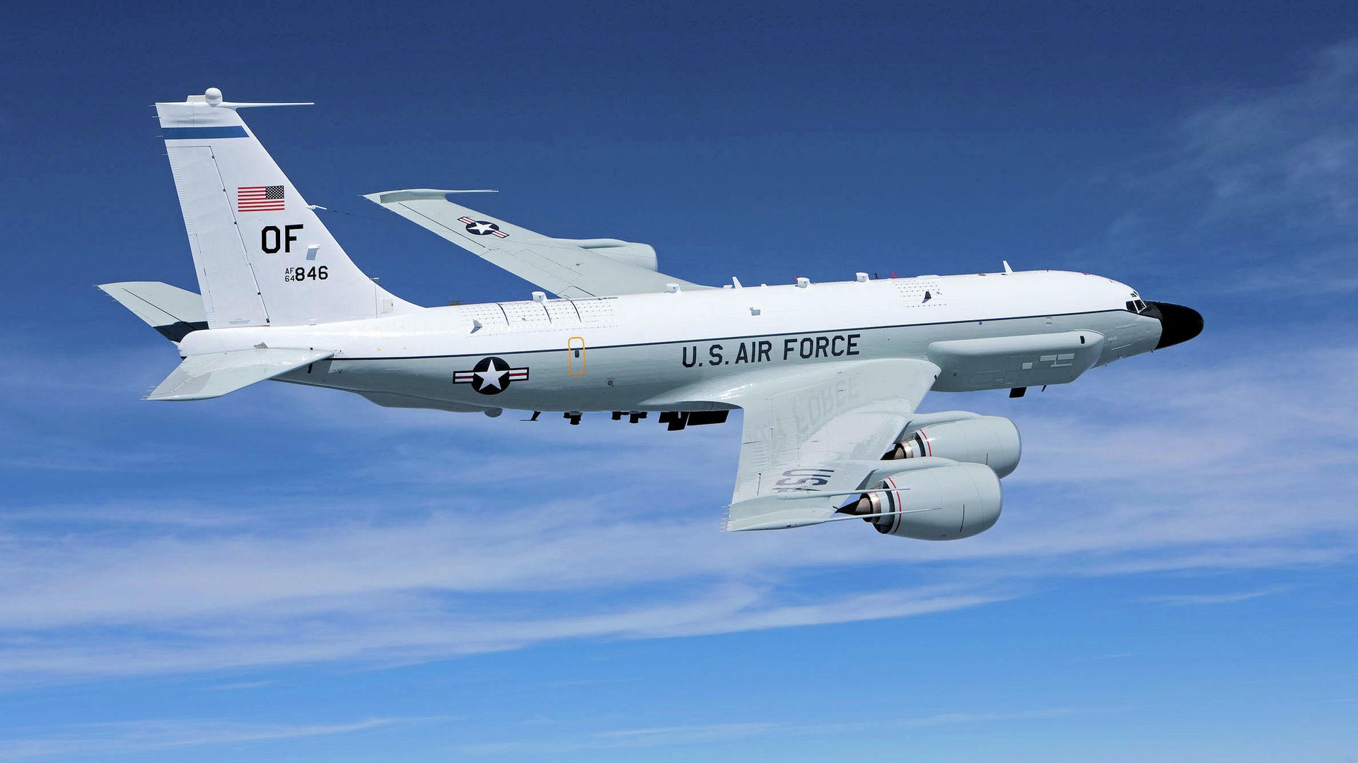 Самолет радиоэлектронной разведки американских ВВС Boeing RC-135V Rivet Joint - РИА Новости, 1920, 09.01.2025