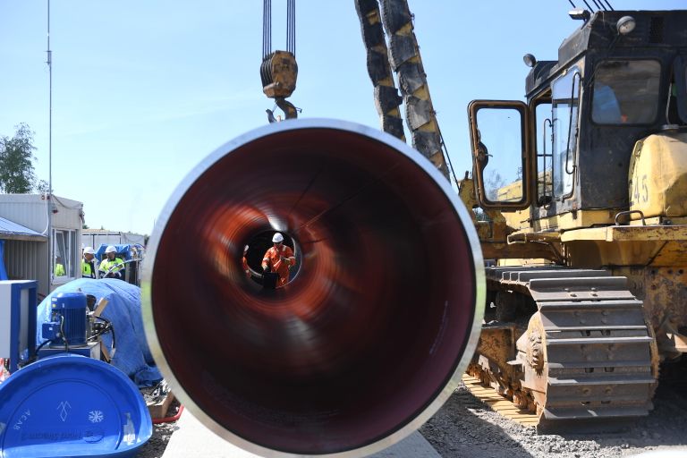 Строительство газопровода Северный поток-2 в Ленинградской области