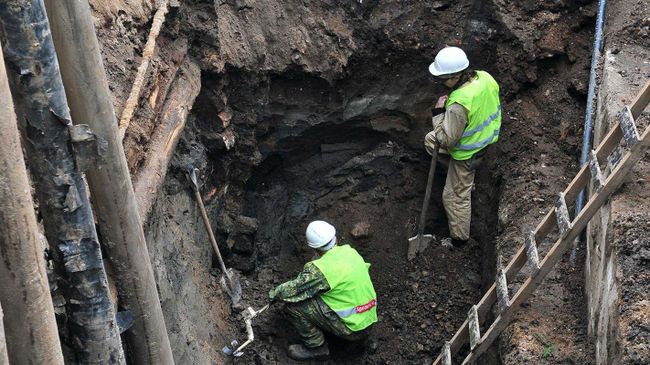 Археологические раскопки вблизи улицы Сретенки в Москве Археологические раскопки вблизи улицы Сретенки в Москве