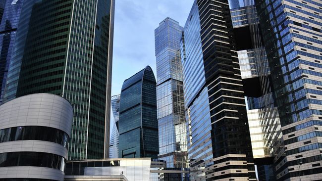 Небоскребы делового центра Москва-сити