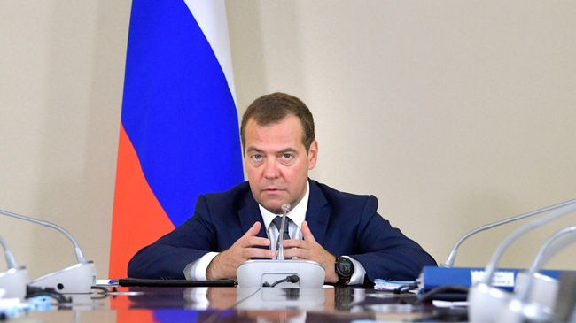 Председатель правительства РФ Дмитрий Медведев проводит совещание по вопросам социально-экономического развития центров экономического роста на Дальнем Востоке. 2 августа 2019
