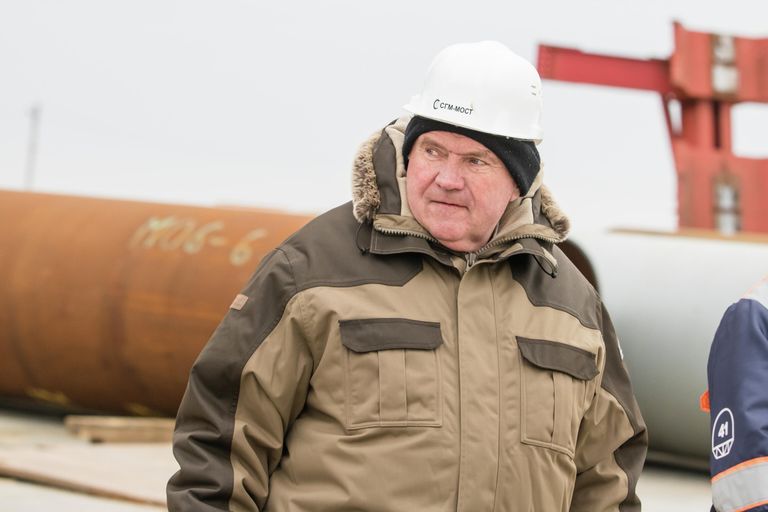Владимир Власов на стройке Крымского моста