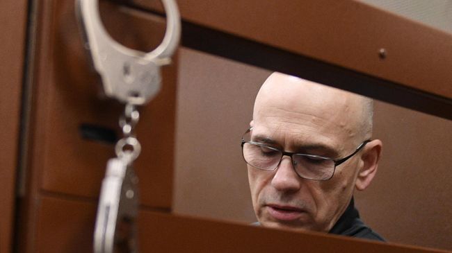 Бывший министр финансов Московской области Алексей Кузнецов на заседании Басманного суда Москвы Бывший министр финансов Московской области Алексей Кузнецов на заседании Басманного суда Москвы