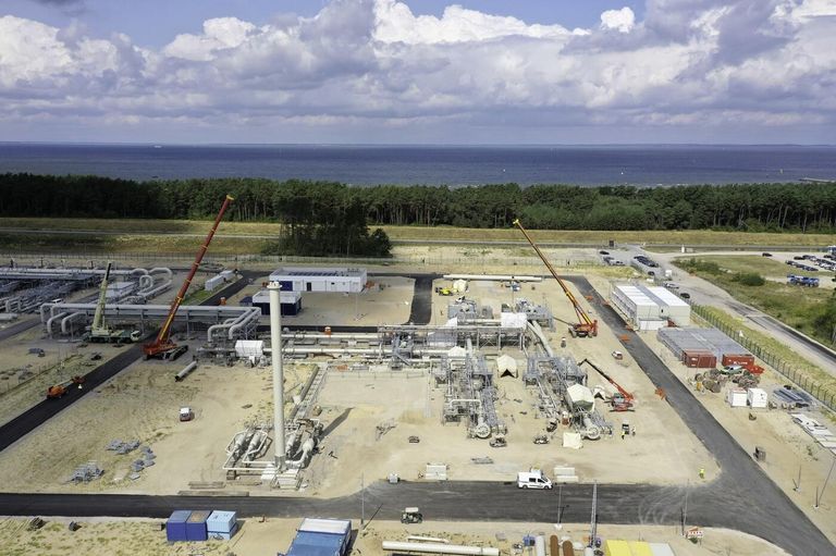 Строительство газопровода Nord Stream-2 в немецком Любмине Строительство газопровода Nord Stream-2 в немецком Любмине