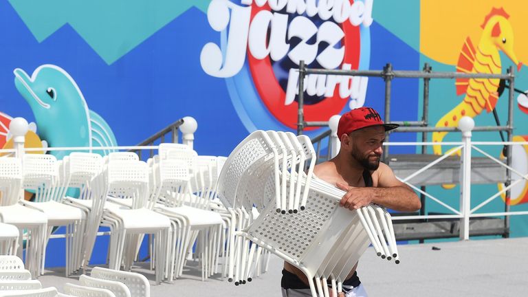 Подготовка к ежегодному международному джазовому фестивалю Koktebel Jazz Party в Коктебеле