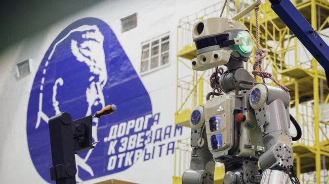 Подготовка робота Skybot F-850 на Байконуре Подготовка робота Skybot F-850 на Байконуре