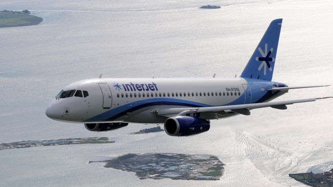 Самолет Sukhoi Superjet 100 авиакомпании Interjet