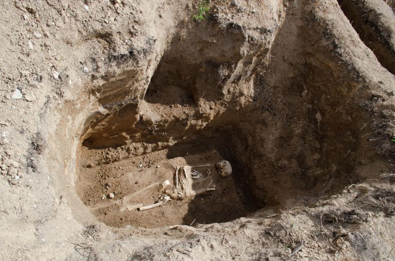Жертва латвийских карателей, погребенная в районе деревни Жестяная Горка Жертва латвийских карателей, погребенная в районе деревни Жестяная Горка
