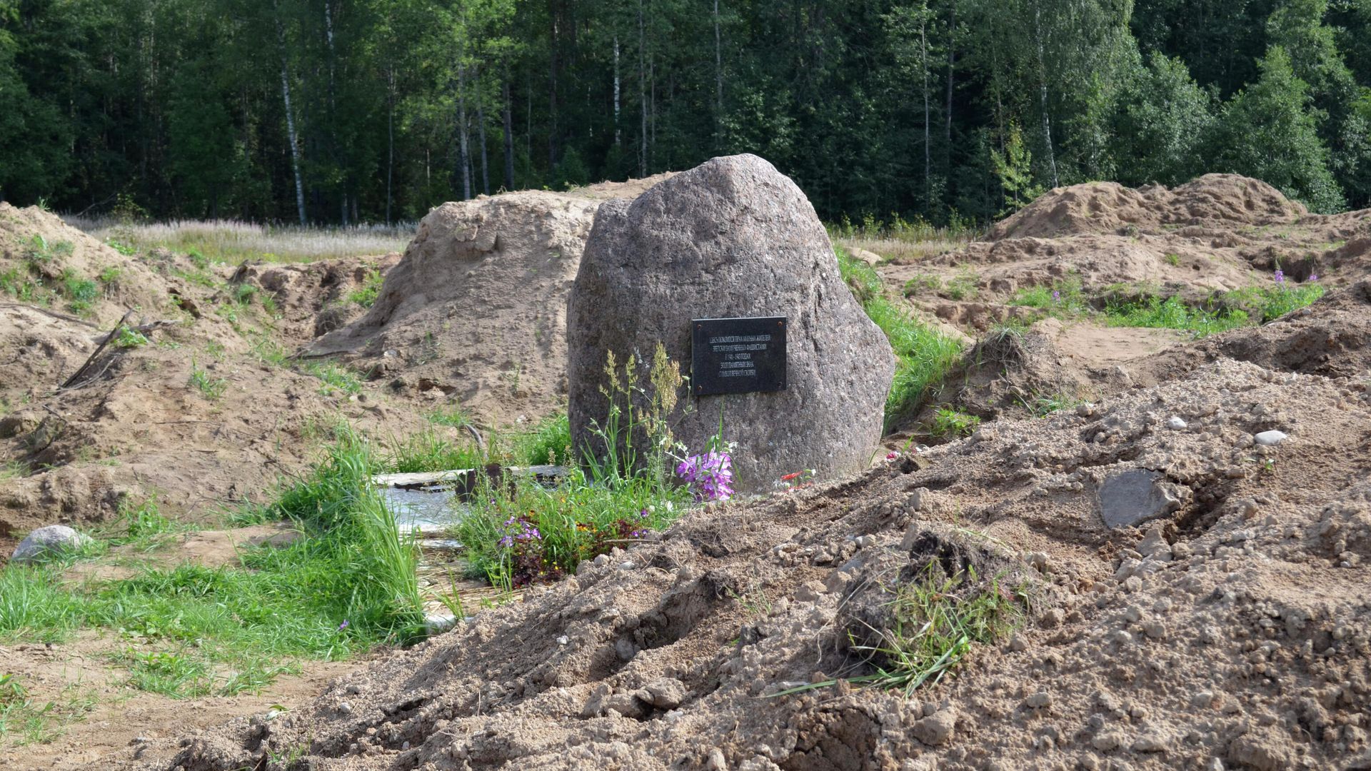 Место раскопок в районе деревни Жестяная Горка, где следователи обнаружили около 500 тел жертв латвийских карателей - РИА Новости, 1920, 27.10.2020