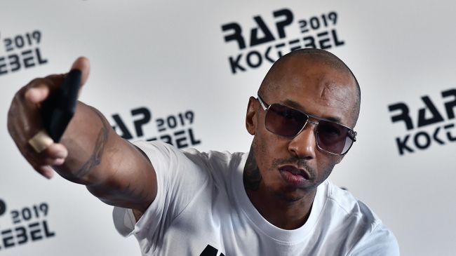 Американский рэпер, участник группы Onyx Фред Ли Скраггс-младший (Fredro Starr) во время пресс-конференции на фестивале Rap Koktebel – 2019 в Крыму