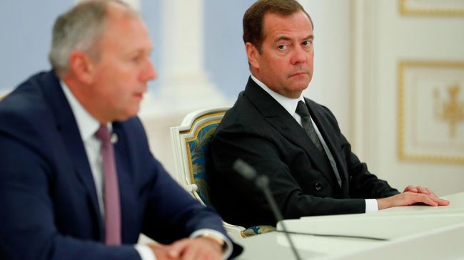 Председатель правительства РФ Дмитрий Медведев и премьер-министр Белоруссии Сергей Румас Председатель правительства РФ Дмитрий Медведев и премьер-министр Белоруссии Сергей Румас