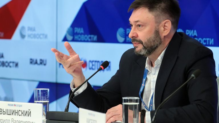 Руководитель портала РИА Новости Украина Кирилл Вышинский на пресс-конференции в Международном мультимедийном пресс-центре МИА Россия сегодня