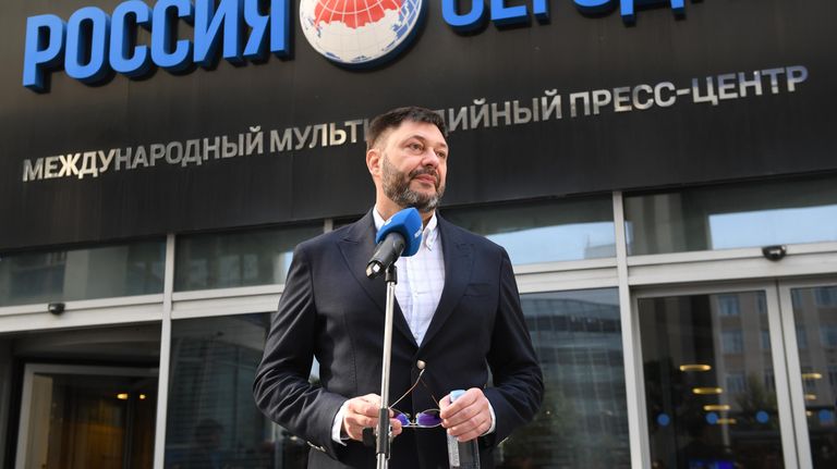Руководитель портала РИА Новости Украина Кирилл Вышинский перед пресс-конференцией в Международном мультимедийном пресс-центре МИА Россия сегодня
