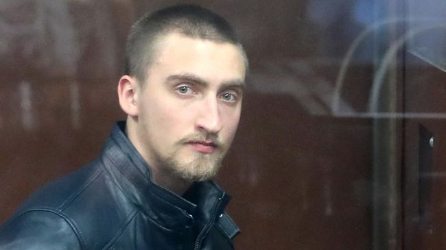 Павел Устинов, обвиняемый в нападении на бойца ОМОН в ходе несанкционированной акции протеста 3 августа, во время оглашения приговора в зале заседаний Тверского суда Москвы Павел Устинов, обвиняемый в нападении на бойца ОМОН в ходе несанкционированной акции протеста 3 августа, во время оглашения приговора в зале заседаний Тверского суда Москвы