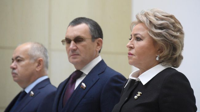 Председатель Совета Федерации РФ Валентина Матвиенко на заседании Совета Федерации РФ