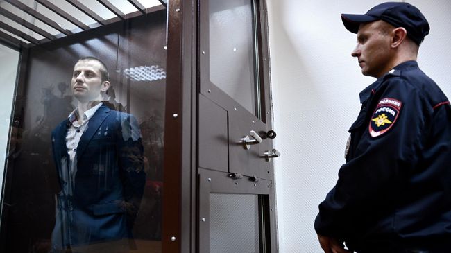 Денис Чуприков во время оглашения приговора в Замоскворецком суде Москвы. 25 сентября 2019
