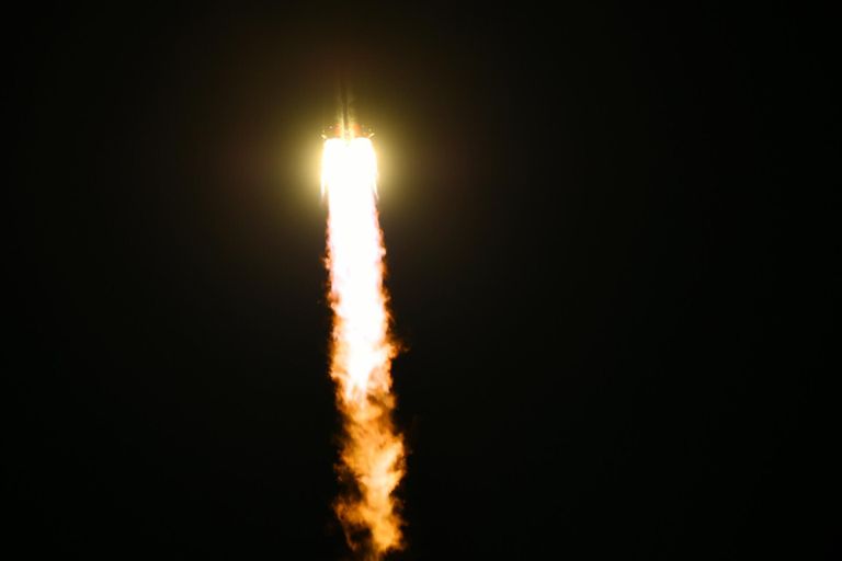 Пуск ракеты-носителя Союз-ФГ с пилотируемым кораблем Союз МС-15 с космодрома Байконур Пуск ракеты-носителя Союз-ФГ с пилотируемым кораблем Союз МС-15 с космодрома Байконур