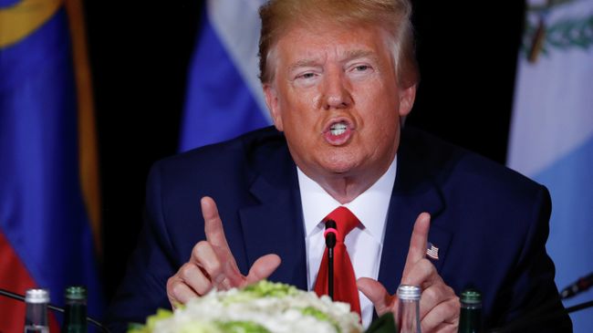 Президент США Дональд Трамп во время 74й сессии Генассамблеи ООН в Нью-Йорке Президент США Дональд Трамп во время 74й сессии Генассамблеи ООН в Нью-Йорке