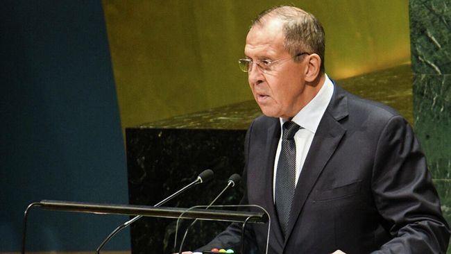 Сергей Лавров выступает на Генассамблее ООН