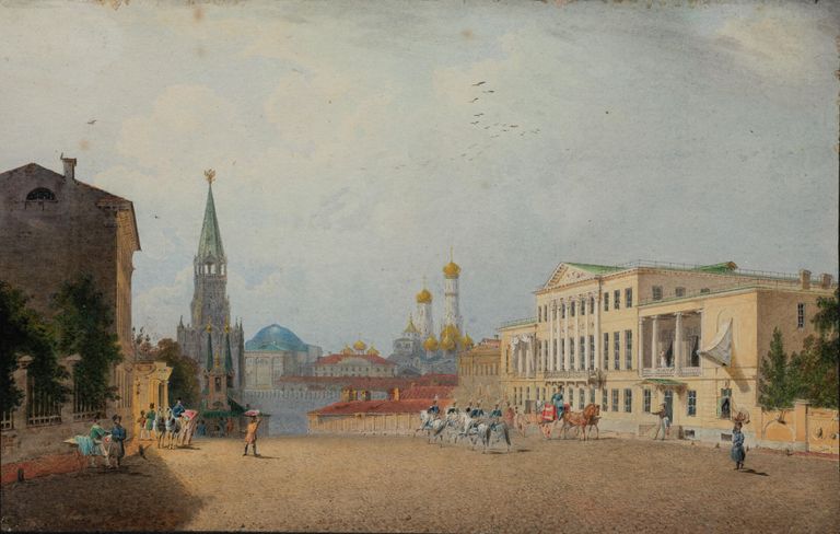 В. Садовников. Вид в сторону Кремля от дома Талызиных на Воздвиженке. 1830-е гг