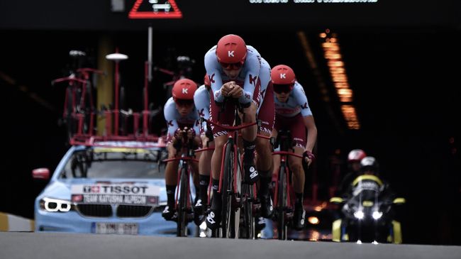 Велогонщики команды Katusha Alpecin