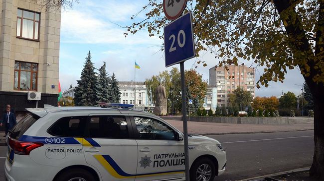 Автомобиль полиции в Житомире