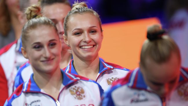 Спортивная гимнастика. Чемпионат мира. Женщины. Командное многоборье Спортивная гимнастика. Чемпионат мира. Женщины. Командное многоборье