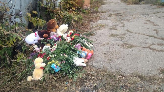 Цветы на месте убийства девочки в Саратове Цветы на месте убийства девочки в Саратове