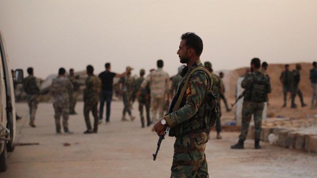 Сирийские военные в провинции Ракка