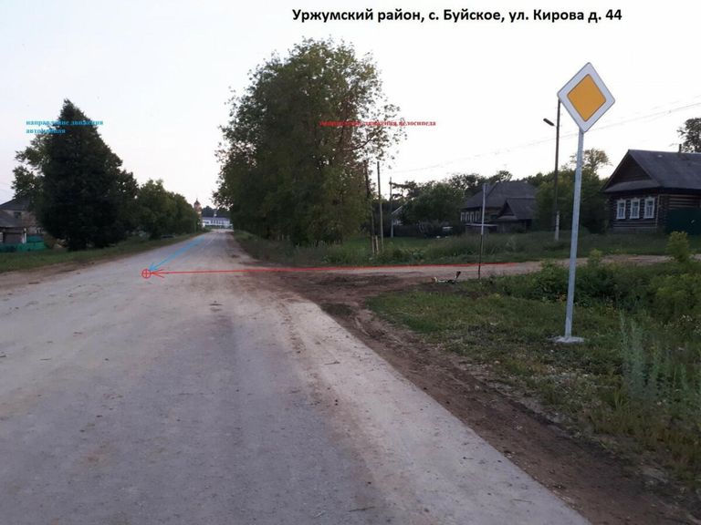 Место ДТП в селе Буйское Место ДТП в селе Буйское